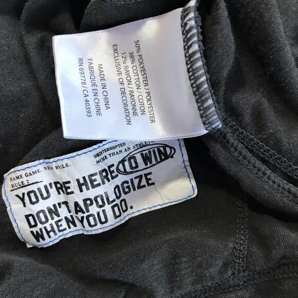 Uninterrupted More Than An Athlete New Rule M 1/4 snap short sleeve grey T-shirt - Picture 4 of 8